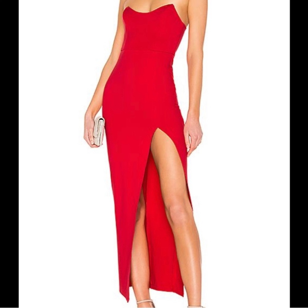 NWT By The Way Red Strapless Dress